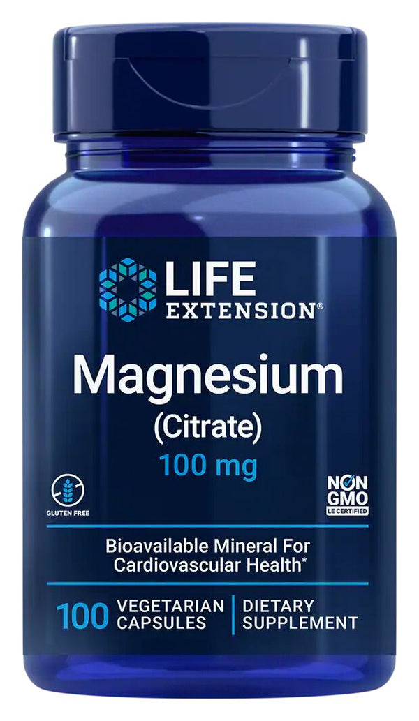 Life Extension Magnesium Citrate 100 vegetarian caps - High-quality Gluten Free by Life Extension at 