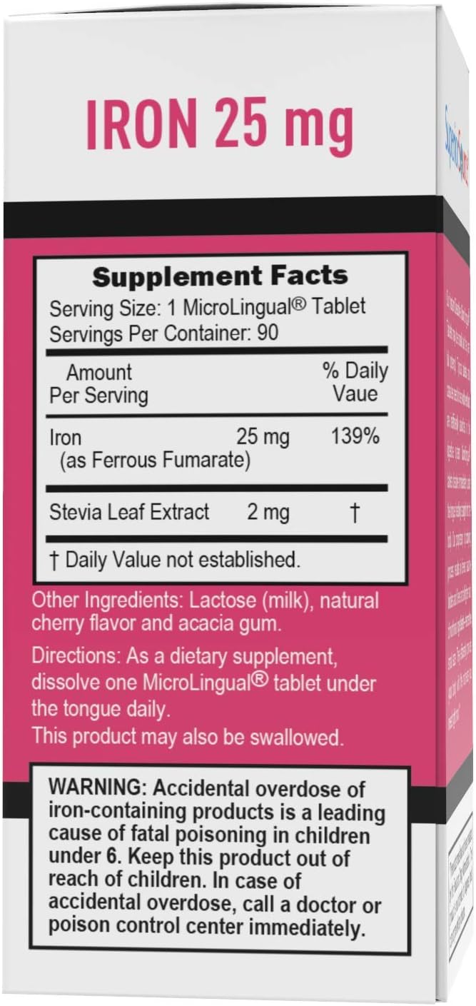 Superior Source Just Women Iron 25mg MicroLingual® Instant Dissolve Tablets - High-quality Iron by Superior Source at 