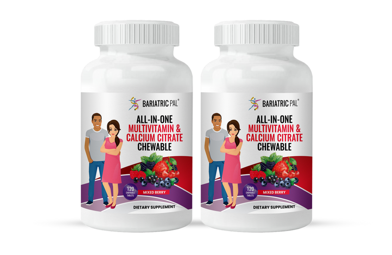 BariatricPal "ALL-IN-ONE" Chewable Multivitamin with Calcium Citrate & Iron - Mixed Berry (NEW!) - High-quality Multivitamins by BariatricPal at 