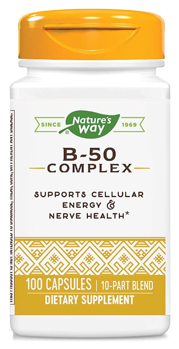 Nature's Way Vitamin B-50 Complex 100 capsules - High-quality Vitamins by Nature's Way at 