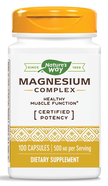 Nature's Way Magnesium Complex 100 capsules - High-quality Gluten Free by Nature's Way at 