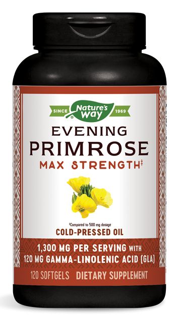 Nature's Way Evening Primrose Oil, Max Strength 120 softgels - High-quality Oils/EFAs by Nature's Way at 