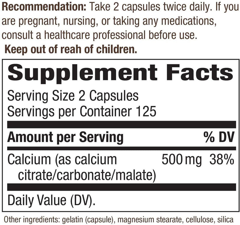 Nature's Way Calcium Citrate 250 capsules - High-quality Bone Health by Nature's Way at 