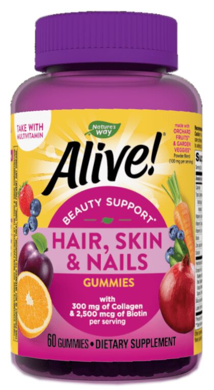 Nature's Way Alive! Hair, Skin & Nails Gummies 60 gummies - High-quality Vitamins by Nature's Way at 