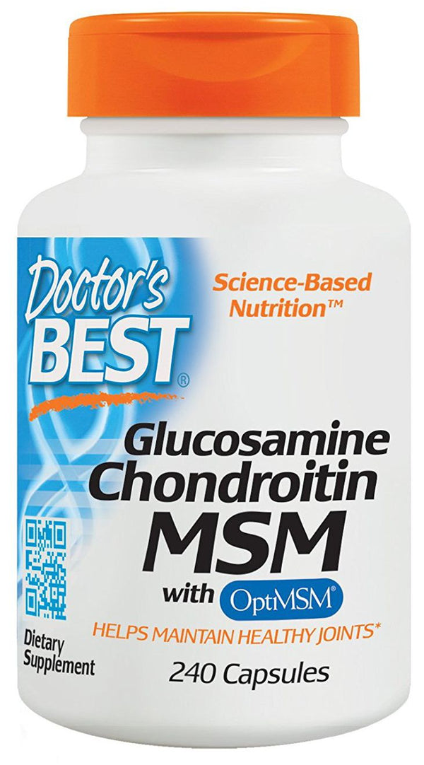 Doctor's Best Glucosamine/Chondroitin/MSM 240 capsules - High-quality Gluten Free by Doctor's Best at 