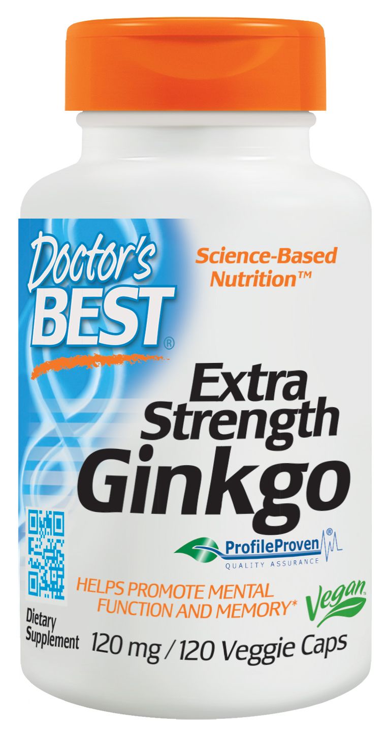 Doctor's Best Extra Strength Ginkgo 120 veggie caps - High-quality Herbs by Doctor's Best at 
