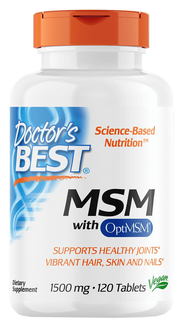 Doctor's Best MSM 120 tablets - High-quality Gluten Free by Doctor's Best at 