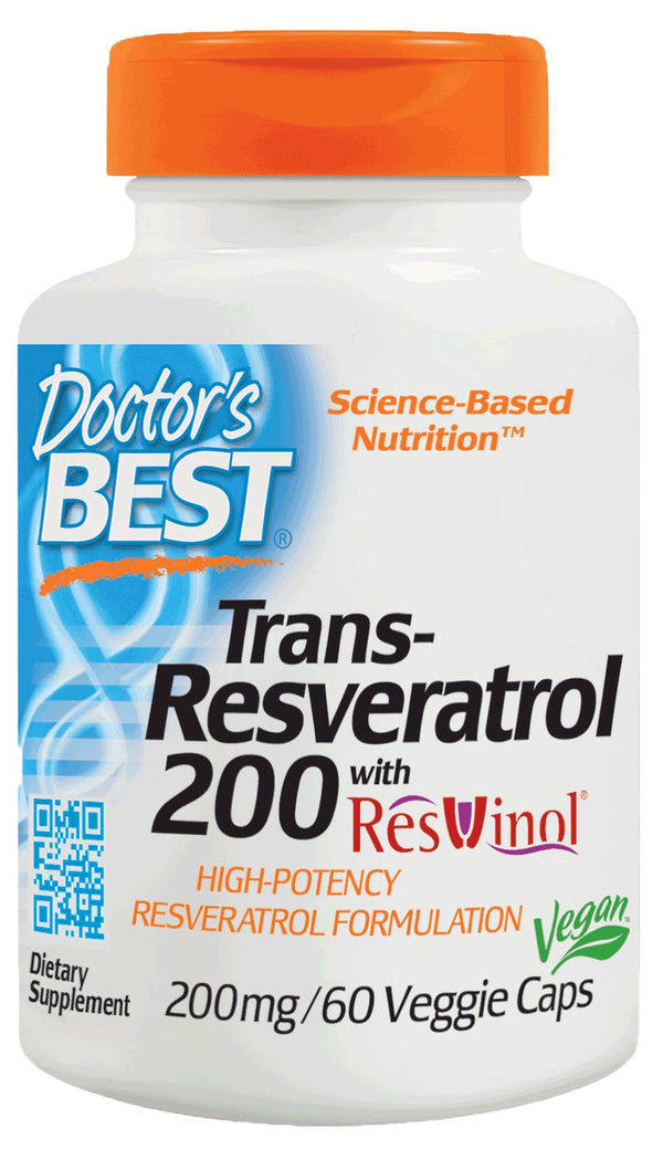 Doctor's Best Trans-Resveratrol 60 veggie caps - High-quality Antioxidants by Doctor's Best at 
