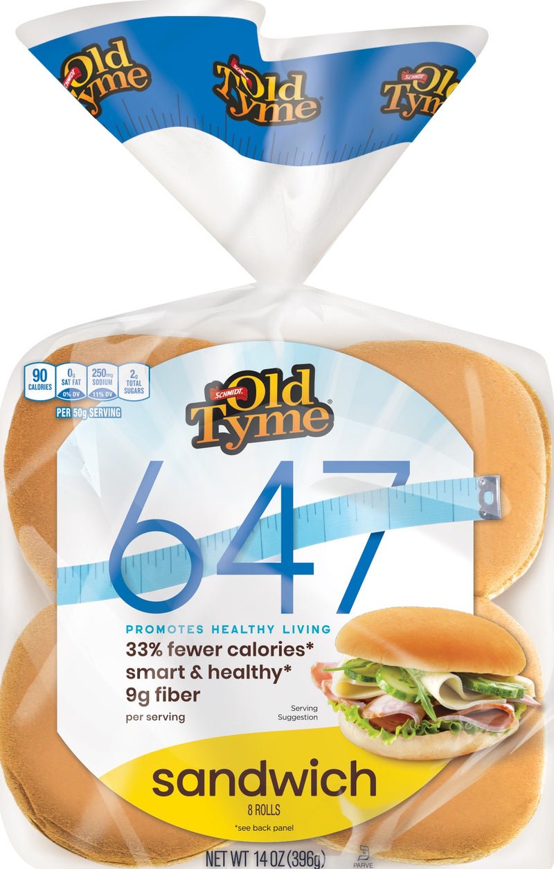 Schmidt / Old Tyme 647 Sandwich Roll (Hamburger Bun) 8 rolls
