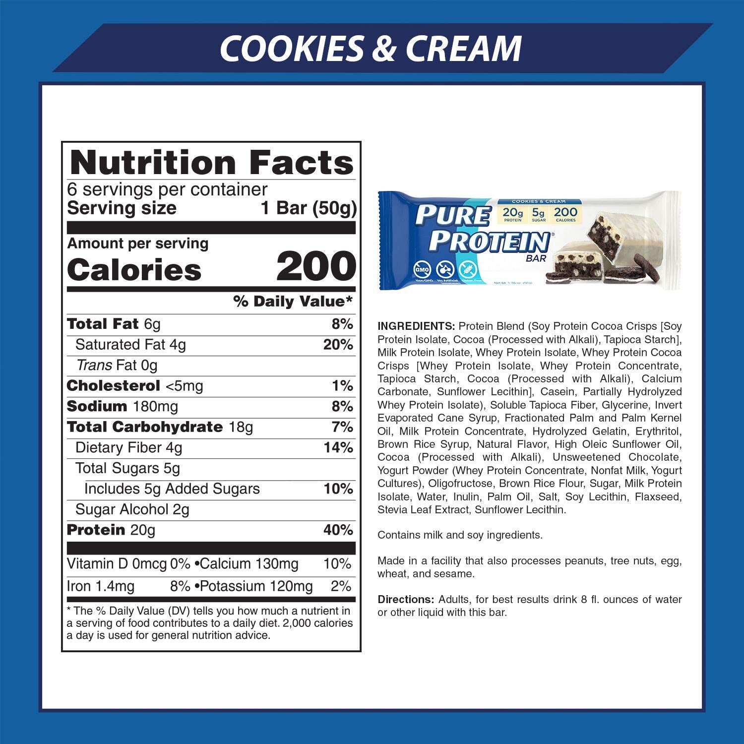 #Flavor_Cookies & Cream #Size_6 bars