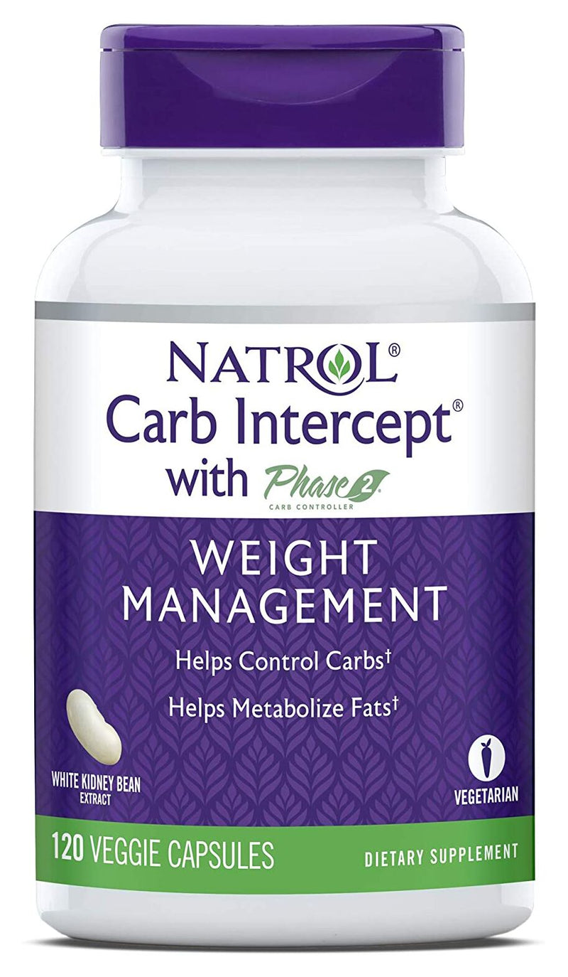 Natrol Carb Intercept 120 veggie capsules - High-quality Diet and Weight Loss by Natrol at 