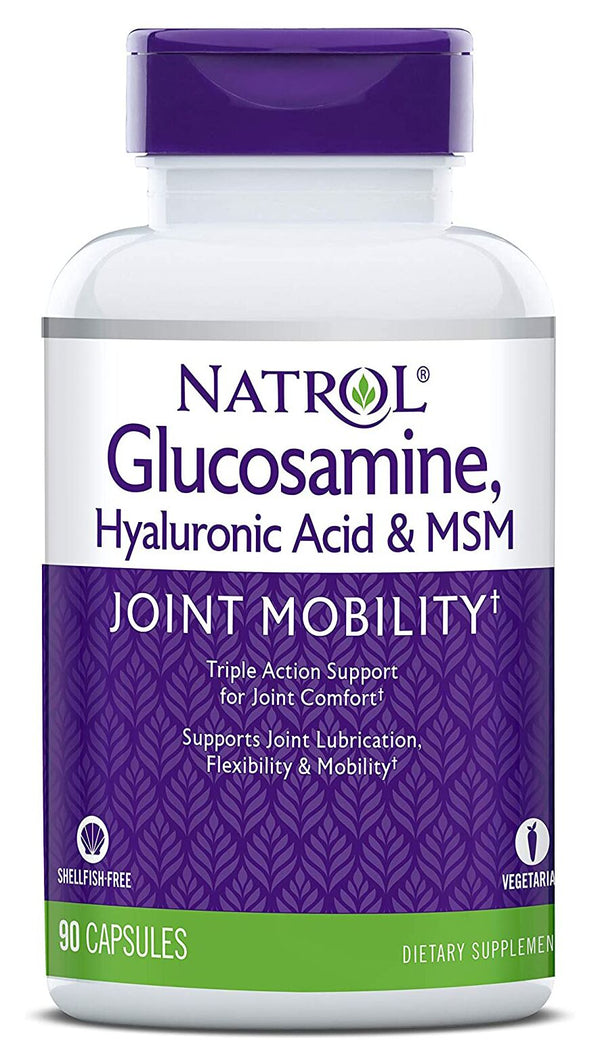 Natrol Glucosamine, Hyaluronic Acid & MSM 90 capsules - High-quality Joint Support by Natrol at 