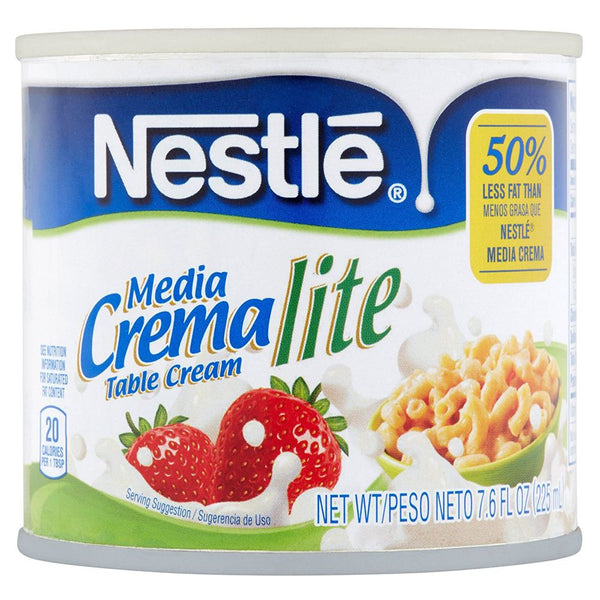 Nestle Media Crema Lite Table Cream, 50% Less Fat 7.6 fl oz. - High-quality Baking Products by Nestle at 