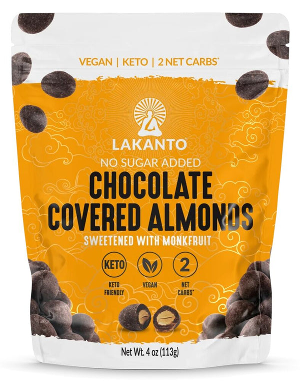 Lakanto No Sugar Added Chocolate Covered Almonds 4 oz - High-quality Vegetarian/Vegan by Lakanto at 