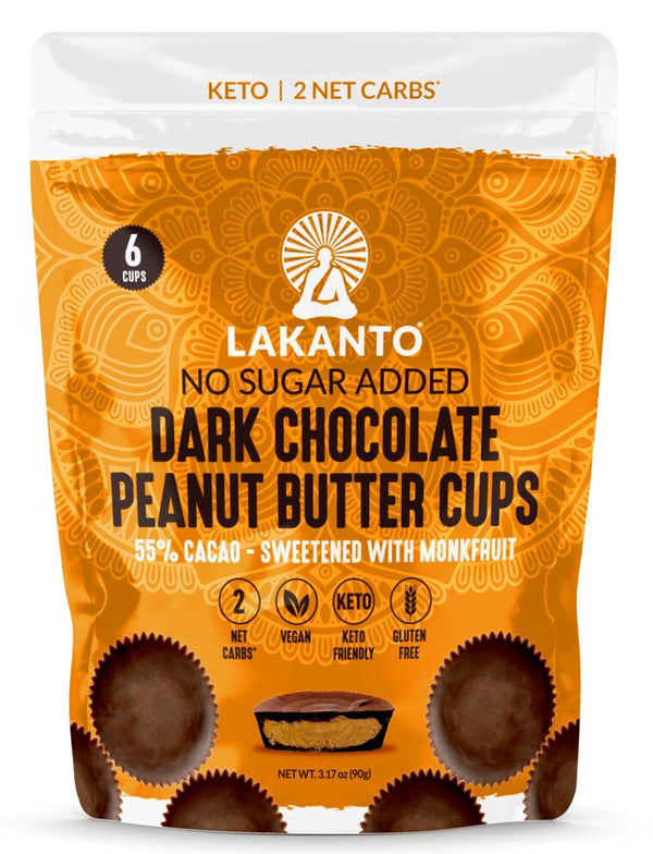 Lakanto No Sugar Added Dark Chocolate Peanut Butter Cups 3.17 oz - High-quality Gluten Free by Lakanto at 