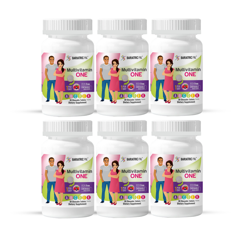 BariatricPal Multivitamin ONE "1 per Day!" Bariatric Multivitamin Chewable & IRON-FREE - Mixed Berry (NEW!) - High-quality Multivitamins by BariatricPal at 