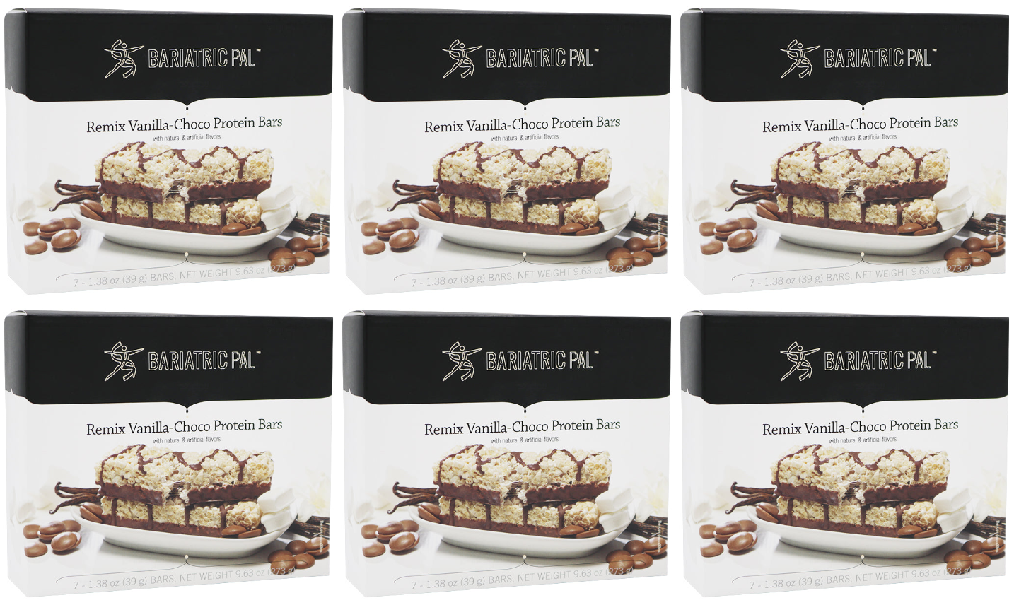 BariatricPal 15g Protein & Fiber Bars - "Remix" Vanilla Choco - High-quality Protein Bars by BariatricPal at 