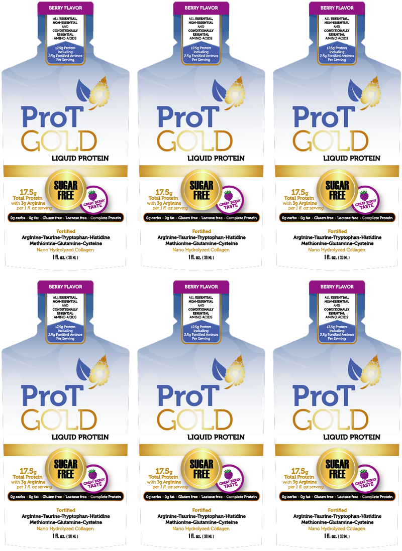 ProT Gold Collagen Protein Powder, 17g Protein Nano-Hydrolyzed Grass Fed  Collagen, Vitamin C, 2g Arginine for Wound Support, Gluten Free, All  Natural