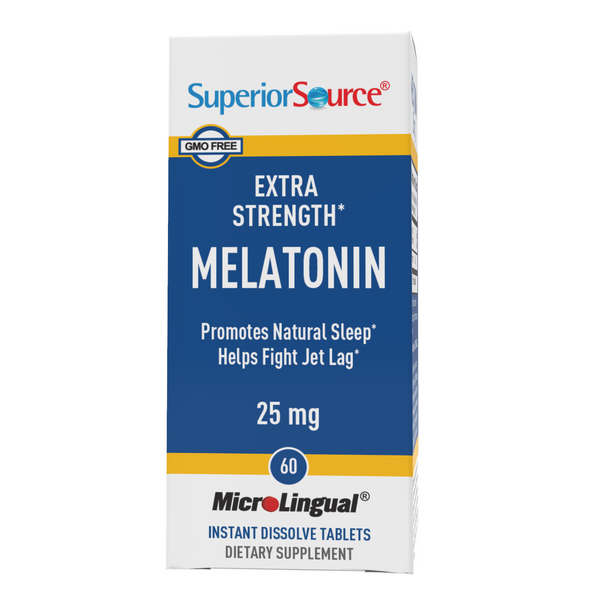 Superior Source Extra Strength Melatonin 25mg MicroLingual® Instant Dissolve Tablets - High-quality Melatonin by Superior Source at 