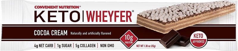 Convenient Nutrition Keto WheyFer Protein Bars - Cocoa Cream - High-quality Protein Bars by Convenient Nutrition at 