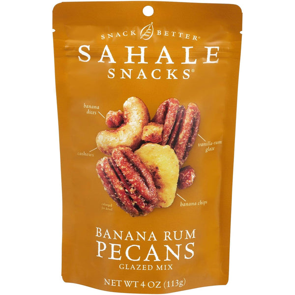Sahale Snacks Banana Rum Pecans Glazed Mix 4oz Bag - High-quality Nuts, Seeds and Fruits by Sahale Snacks at BariatricPal Store