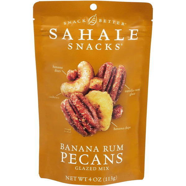 Sahale Snacks Banana Rum Pecans Glazed Mix 4oz Bag