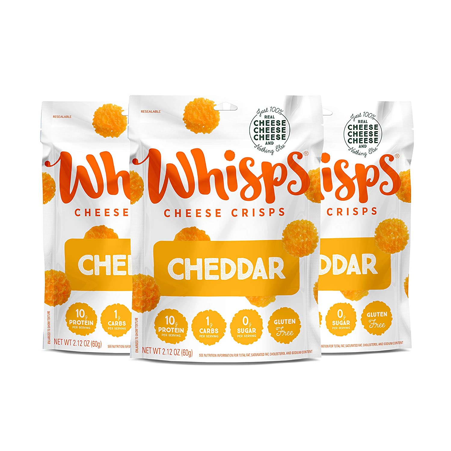Cello Whisps Cheese Crisps - Cheddar (2.12oz) - High-quality Cheese Snacks by Cello Whisps at 