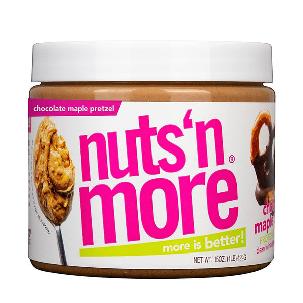 Nuts 'N More High Protein Peanut Butter Spread - Chocolate Maple Pretzel - High-quality Nut Butter by Nuts 'N More at 