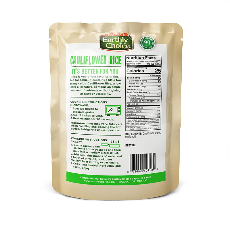 Nature's Earthly Choice Cauliflower Rice 8.5 oz - High-quality Vegetarian/Vegan by Nature's Earthly Choice at 