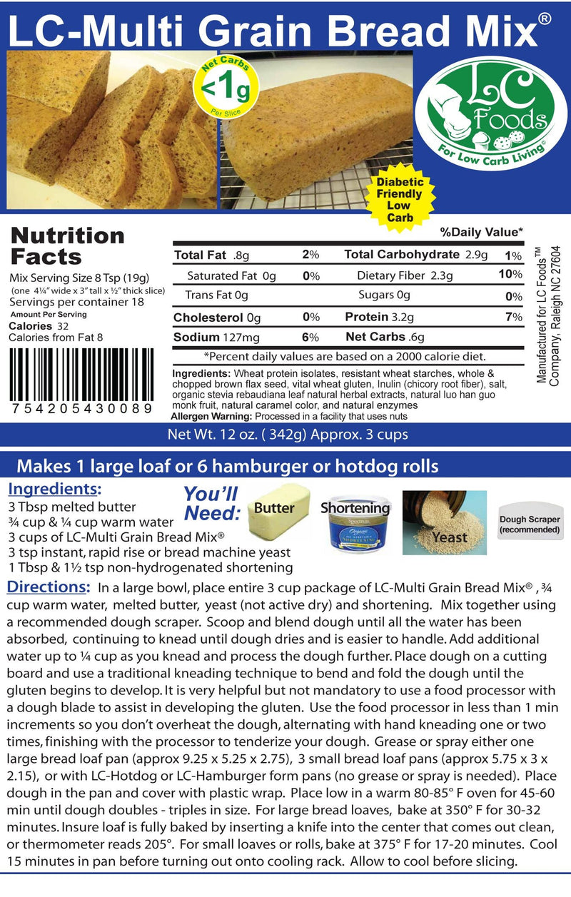 LC Foods Multi Grain Bread Mix 12 oz. - High-quality Baking Products by LC Foods at 