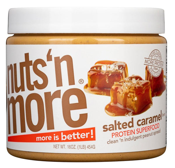 Nuts 'N More High Protein Peanut Butter Spread - Salted Caramel - High-quality Nut Butter by Nuts 'N More at 