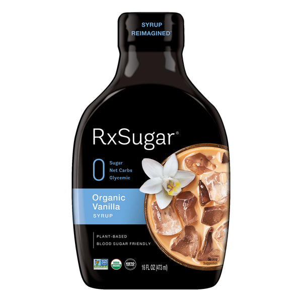 RxSugar Organic Syrup (16 oz) - Vanilla - High-quality Syrups by RxSugar at 