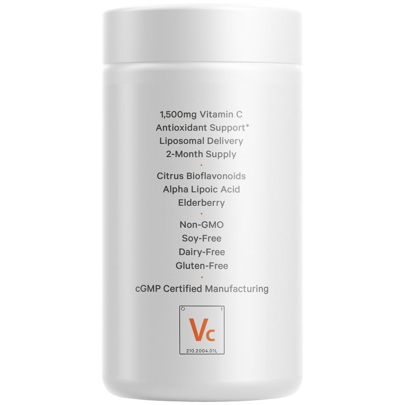 Liposomal Vitamin C 1500mg Supplement with Zinc Elderberry & Quercetin by Codeage