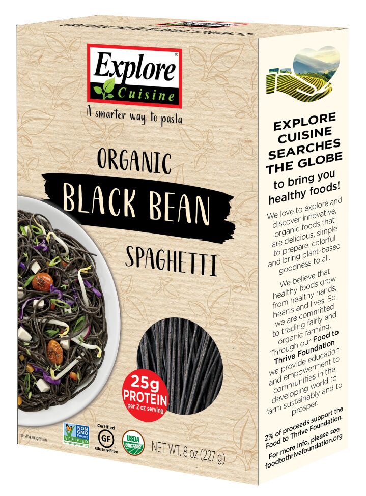 Explore Cuisine Organic Black Bean Spaghetti 8 oz. (227g) - High-quality Gluten Free by Explore Cuisine at 