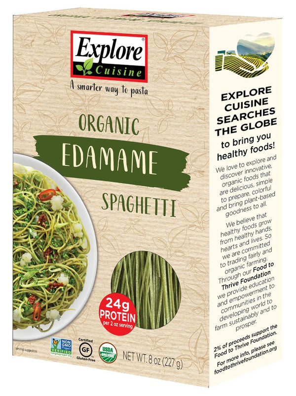 Explore Cuisine Organic Edamame Spaghetti 8 oz. (227g) - High-quality Gluten Free by Explore Cuisine at 