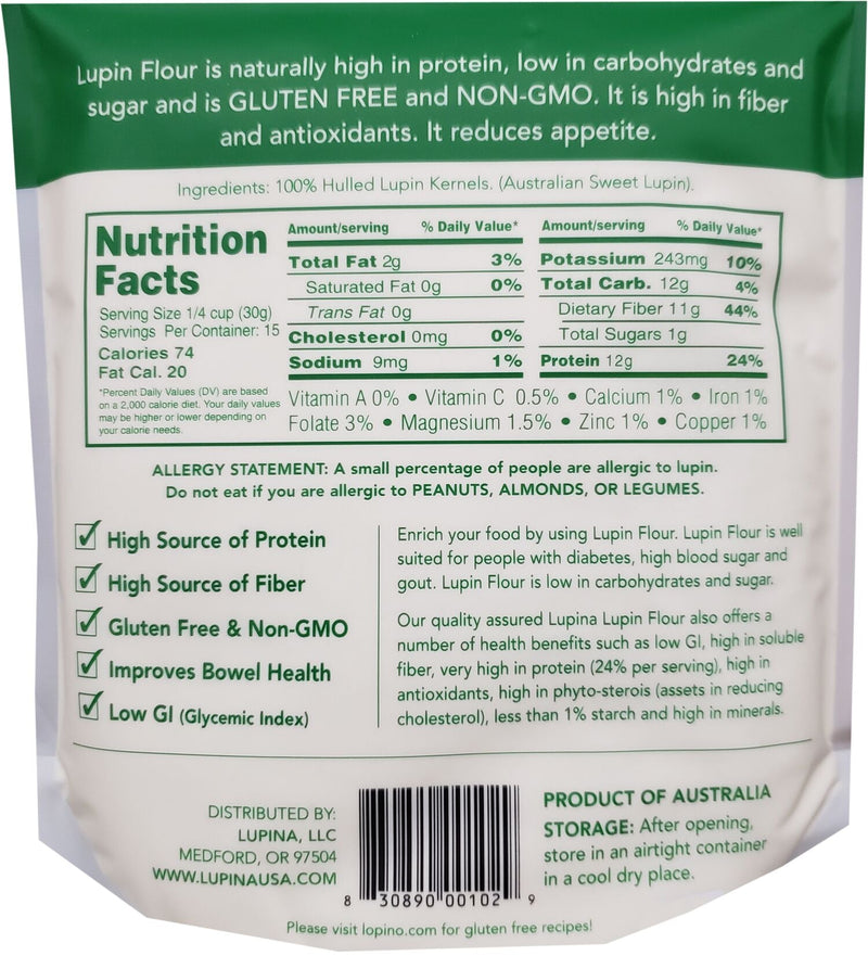 Lupina Lupin Flour 1 lb. - High-quality Baking Products by Lupina at 