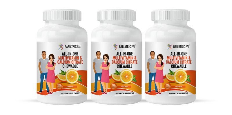 BariatricPal "ALL-IN-ONE" Chewable Multivitamin with Calcium Citrate & Iron - Orange (NEW!) - High-quality Multivitamins by BariatricPal at 