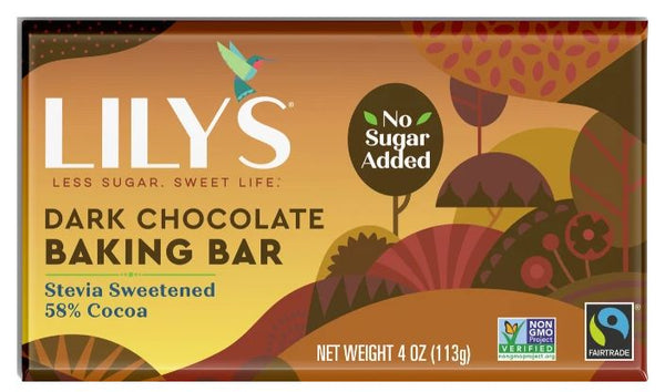 Lily's Sweets Dark Chocolate Baking Bar, No Sugar Added 1 bar (CLEARANCE: Best by March 5, 2023) - High-quality Baking Products by Lily's Sweets at 