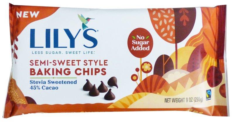 Lily's Sweets Semi Sweet Style Baking Chips, No Sugar Added 9 oz. - High-quality Baking Products by Lily's Sweets at 