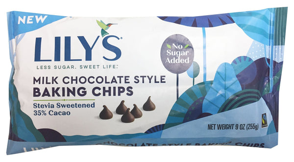 Lily's Sweets Milk Chocolate Style Baking Chips, No Sugar Added 9 oz. - High-quality Baking Products by Lily's Sweets at 