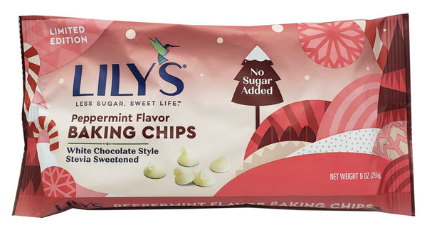 Lily's Sweets Peppermint Flavor White Chocolate Style Baking Chips, No Sugar Added 9 oz. - High-quality Baking Products by Lily's Sweets at 