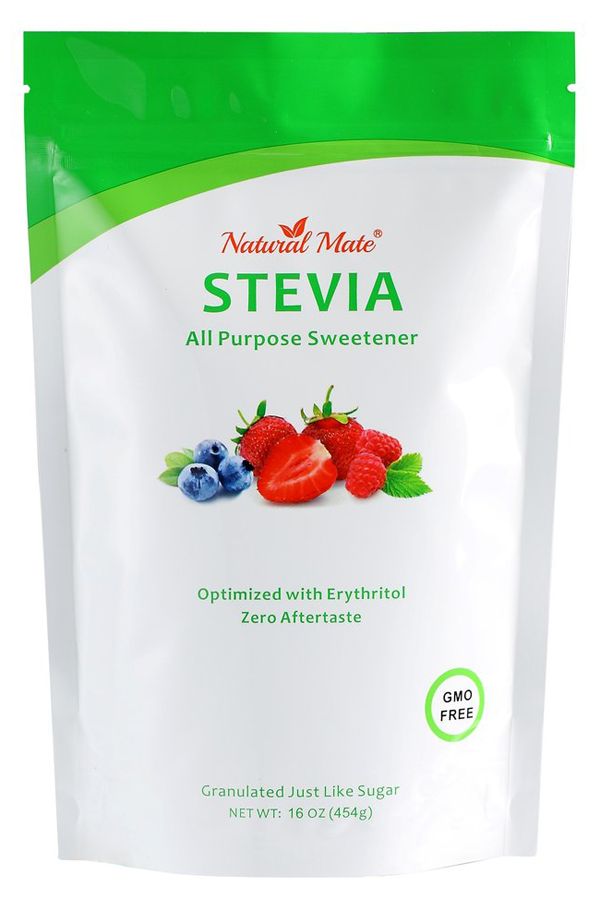 Natural Mate Stevia with Erythritol, All Purpose Natural Sweetener 16 oz. (454 g) - High-quality Gluten Free by Natural Mate at 