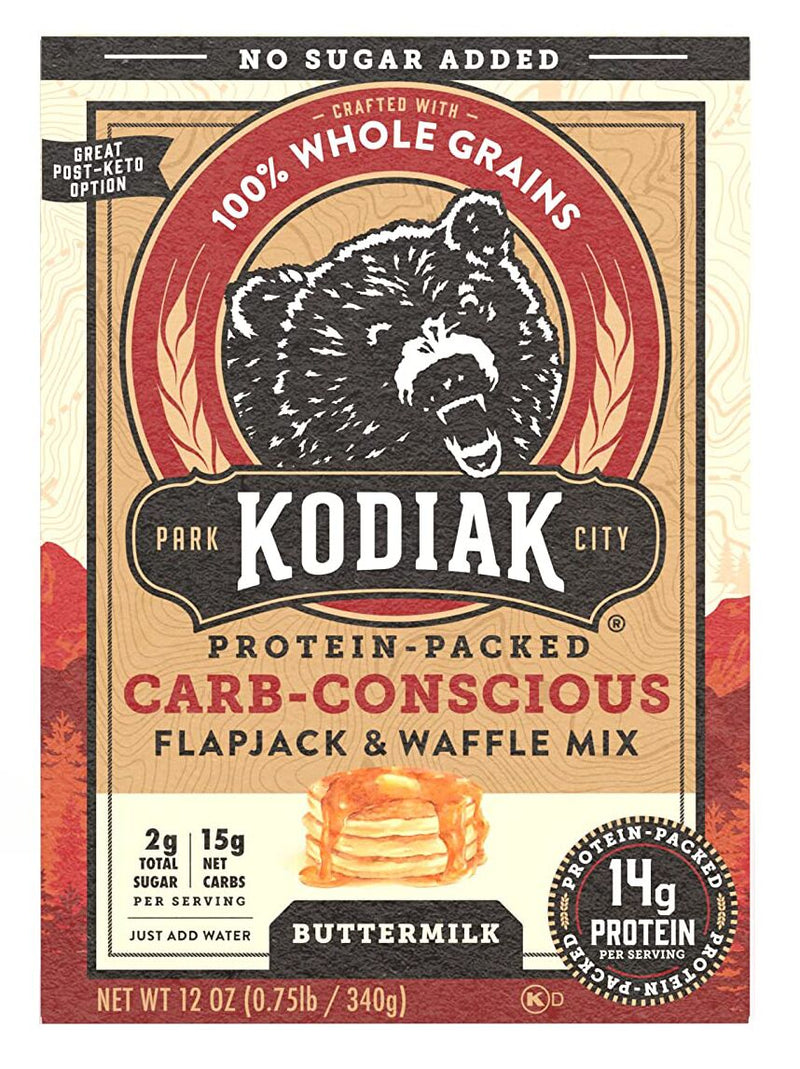 Kodiak Cakes Carb Conscious Flapjack and Waffle Mix 12 oz. - High-quality Protein by Kodiak Cakes at 