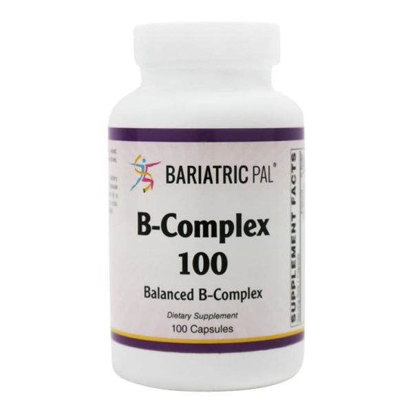 High Potency Balanced B-Complex 100 (USP Grade!) - Easy Swallow Capsules by BariatricPal - High-quality B Vitamins by BariatricPal at BariatricPal Store
