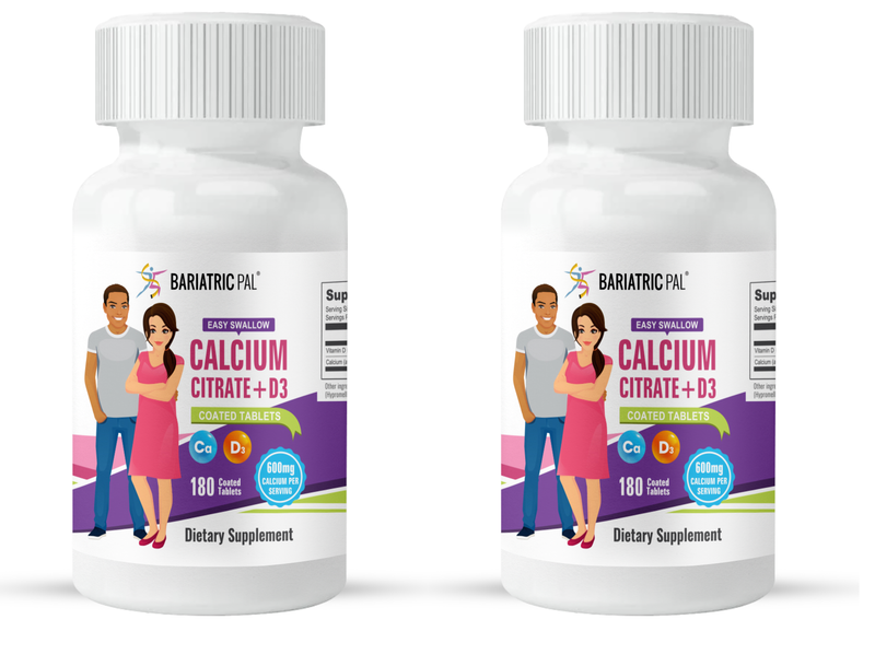 BariatricPal Easy Swallow Calcium Citrate (600mg) and D3 Coated Tablets - NEW! - High-quality Calcium by BariatricPal at 