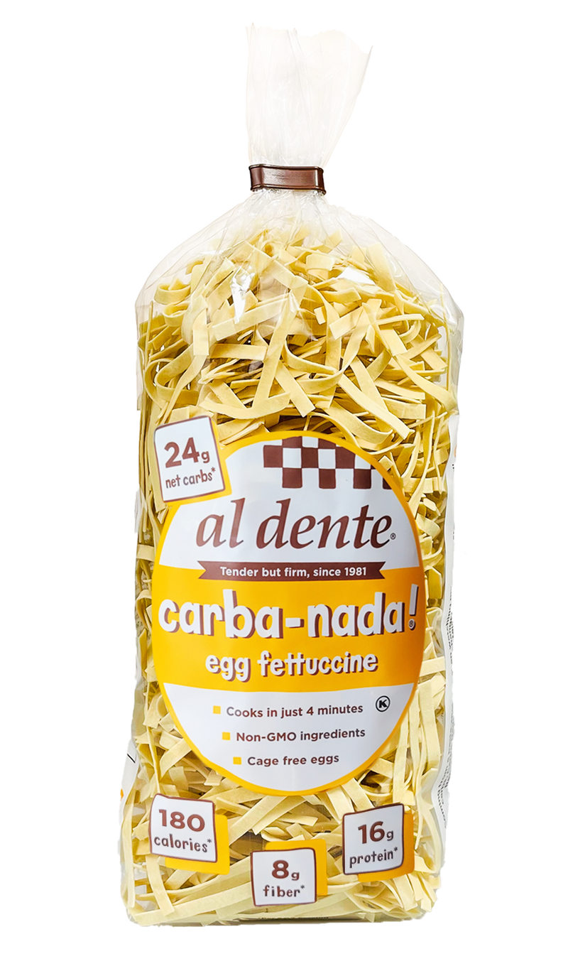 Carba-Nada Reduced Carb Pasta by Al Dente Pasta Company - Egg Fettuccine (10 oz) - High-quality Pasta by Carba-Nada at 