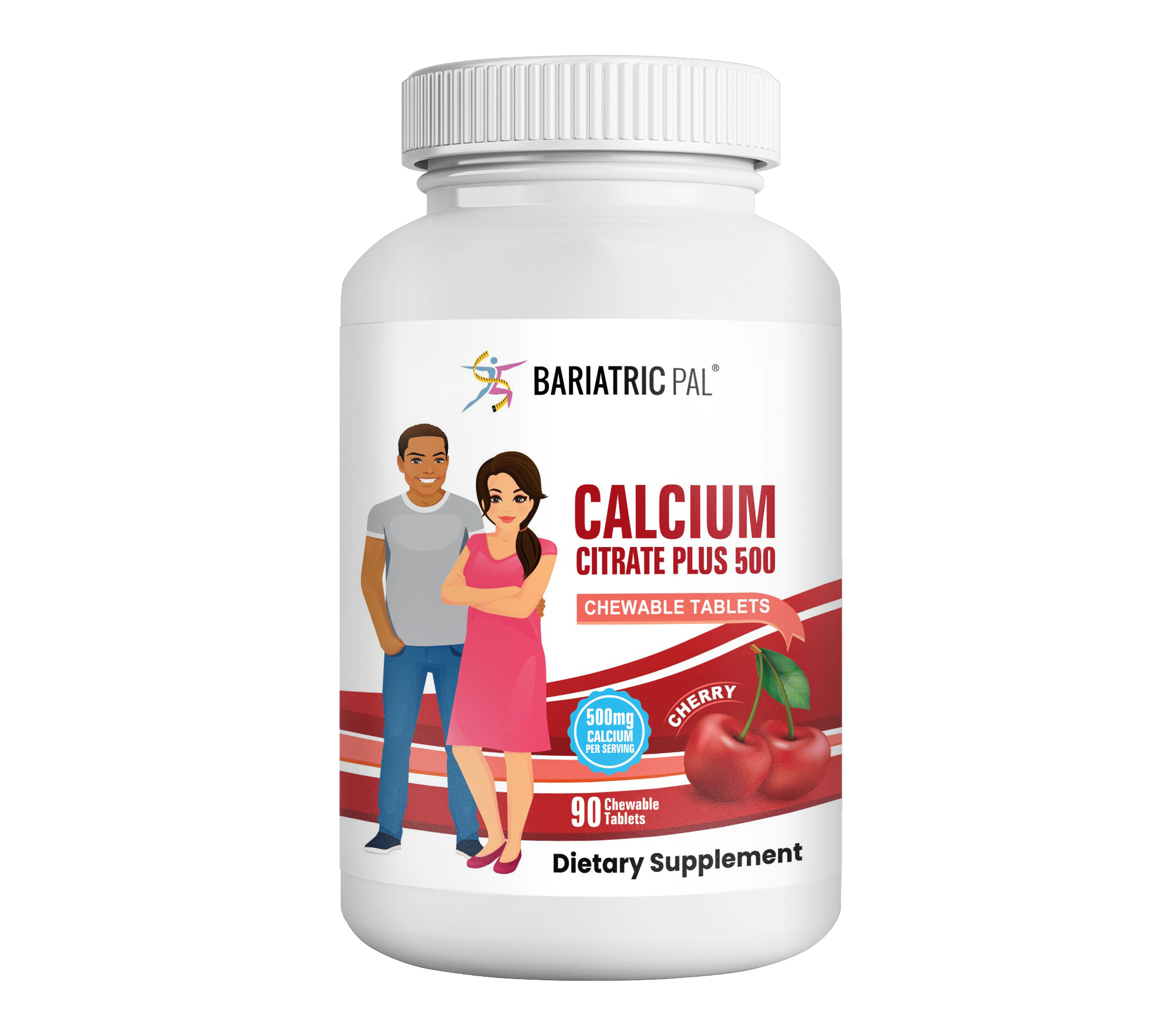 BariatricPal Calcium Citrate 500mg Chewable Tablets - Cherry (Brand New!)