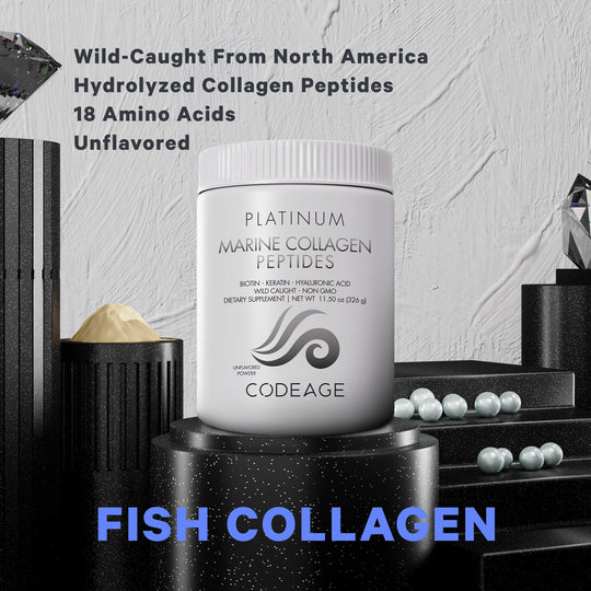 Wild-Caught Marine Collagen Peptides Powder Platinum by Codeage - High-quality Collagen Powder by Codeage at 