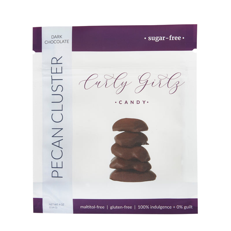 Sugar-Free Pecan Clusters by Curly Girlz Candy - Dark Chocolate - High-quality Candies by Curly Girlz Candy at 