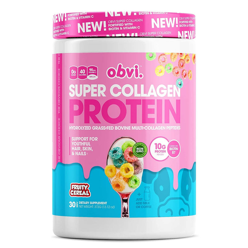 Super Collagen Protein Powder by Obvi - Fruity Cereal - High-quality Collagen Powder by Obvi at 
